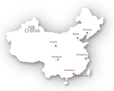 SizeChina map